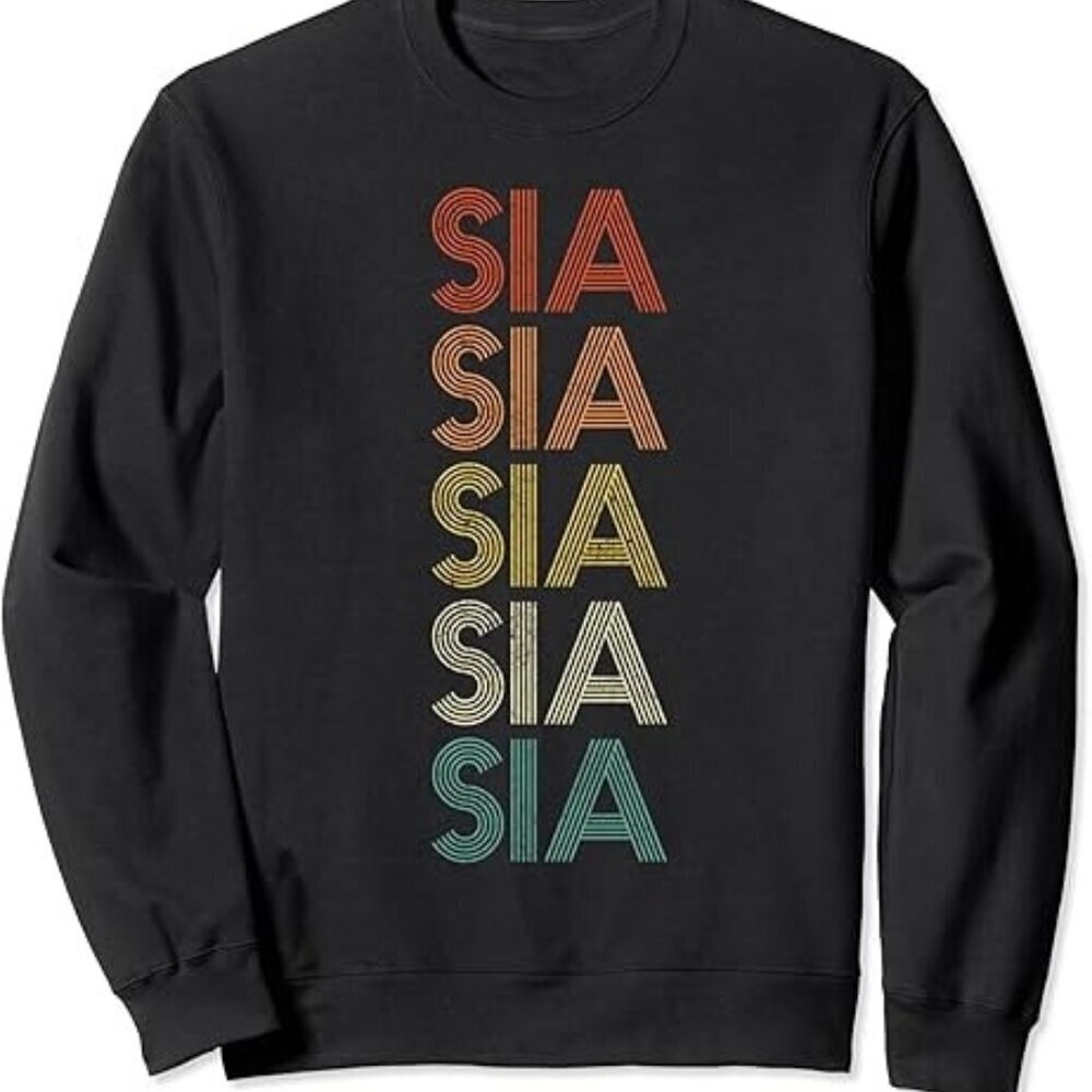 Sia Retro Music Graphic Fan Sweatshirt